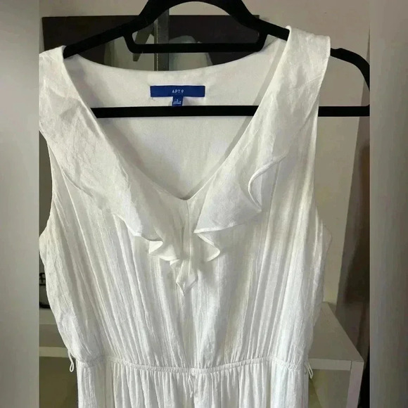 Apt.9 White Maxi Dress Sz Large - Picture 2 of 5